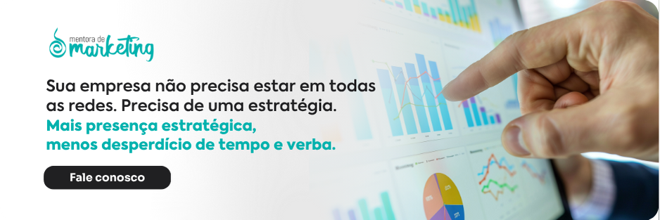 frase principal (em destaque):
"Sua empresa não precisa estar em todas as redes. Precisa estar onde faz sentido."
frase de apoio (menor, abaixo):
Mais presença estratégica, menos desperdício de tempo e verba.
Fale conosco